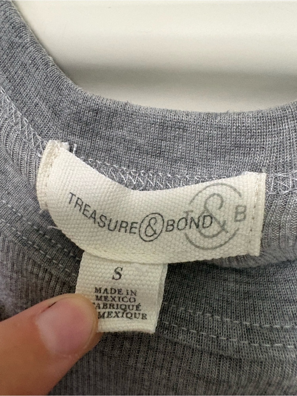 Treasure & Bond Heather Gray Ribbed Tank - Picture 2 of 2